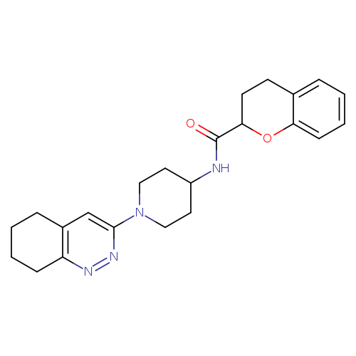 N-[1-(5,6,7,8-tetrahydrocinnolin-3-yl)piperidin-4-yl]-3,4-dihydro-2H-1-benzopyran-2-carboxamide