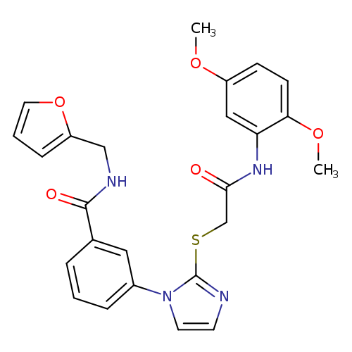 3-[2-({[(2,5-dimethoxyphenyl)carbamoyl]methyl}sulfanyl)-1H-imidazol-1-yl]-N-[(furan-2-yl)methyl]benzamide