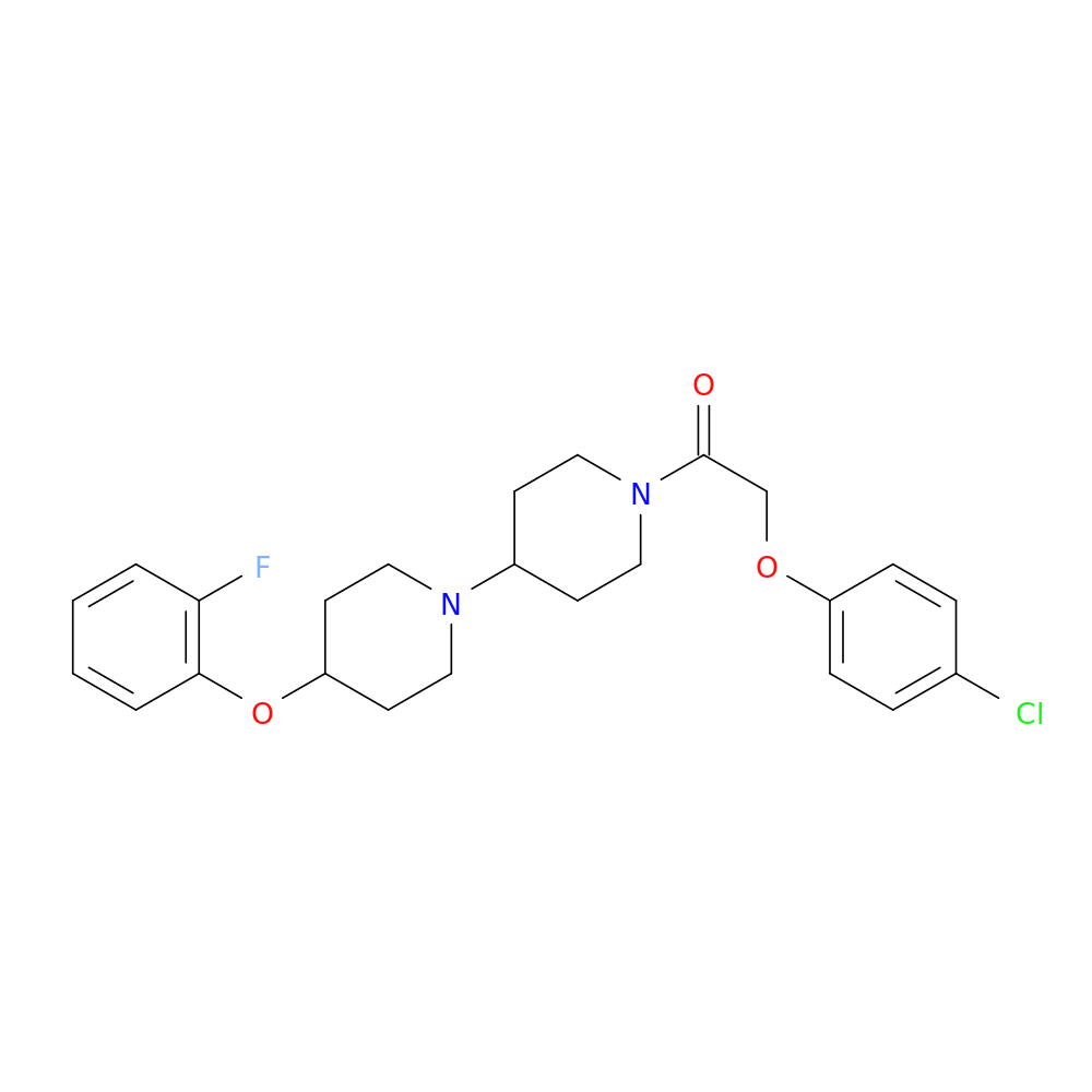 2-(4-chlorophenoxy)-1-[4-(2-fluorophenoxy)-[1,4'-bipiperidine]-1'-yl]ethan-1-one