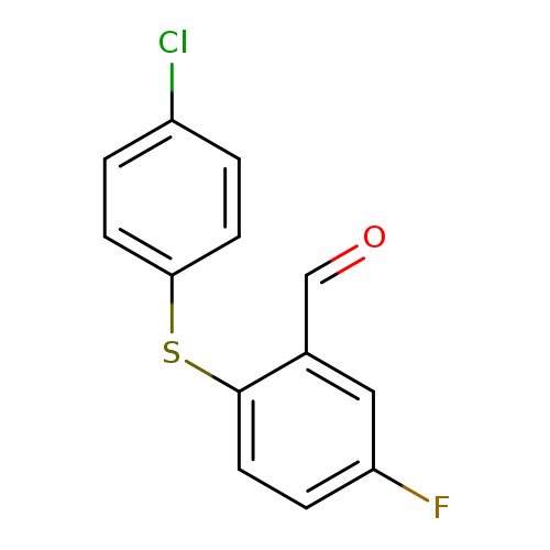 2-[(4-chlorophenyl)sulfanyl]-5-fluorobenzaldehyde