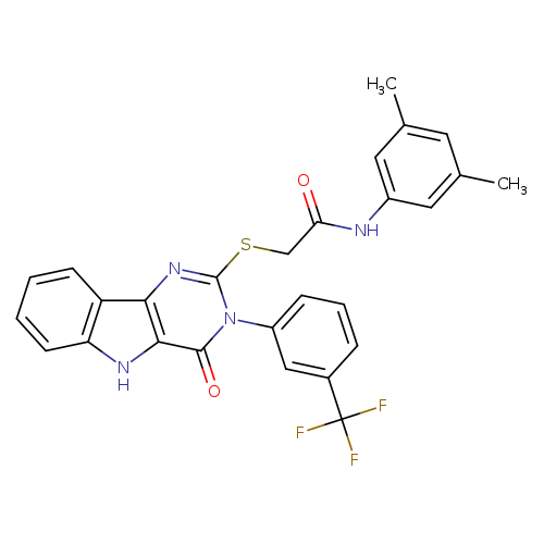 N-(3,5-dimethylphenyl)-2-({4-oxo-3-[3-(trifluoromethyl)phenyl]-3H,4H,5H-pyrimido[5,4-b]indol-2-yl}sulfanyl)acetamide