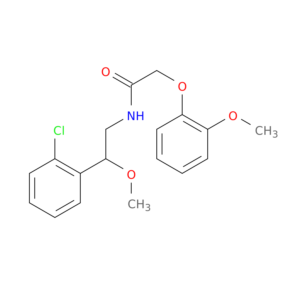 N-[2-(2-chlorophenyl)-2-methoxyethyl]-2-(2-methoxyphenoxy)acetamide