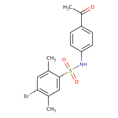 N-(4-acetylphenyl)-4-bromo-2,5-dimethylbenzene-1-sulfonamide