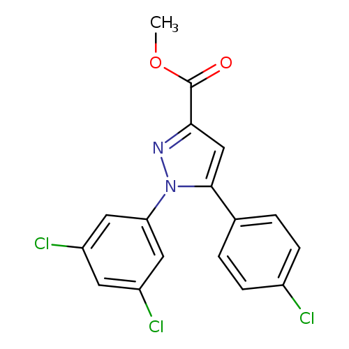 methyl 5-(4-chlorophenyl)-1-(3,5-dichlorophenyl)-1H-pyrazole-3-carboxylate