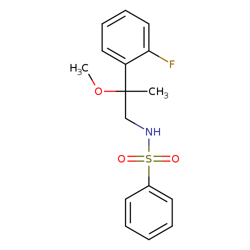 N-[2-(2-fluorophenyl)-2-methoxypropyl]benzenesulfonamide