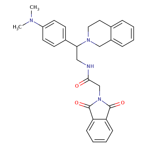 N-{2-[4-(dimethylamino)phenyl]-2-(1,2,3,4-tetrahydroisoquinolin-2-yl)ethyl}-2-(1,3-dioxo-2,3-dihydro-1H-isoindol-2-yl)acetamide