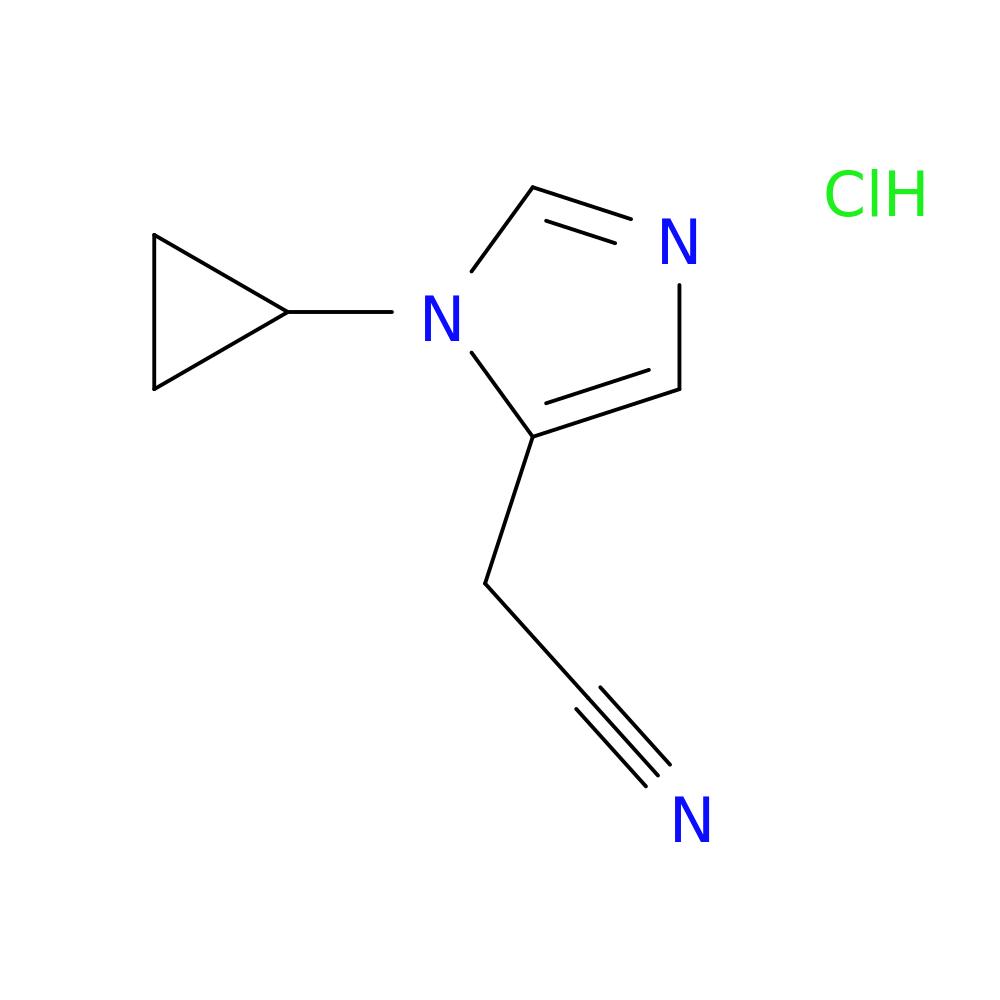 2-(1-cyclopropyl-1H-imidazol-5-yl)acetonitrile hydrochloride