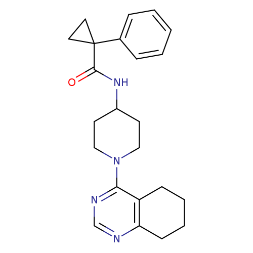 1-phenyl-N-[1-(5,6,7,8-tetrahydroquinazolin-4-yl)piperidin-4-yl]cyclopropane-1-carboxamide