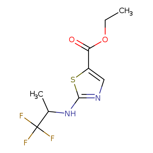 ethyl 2-[(1,1,1-trifluoropropan-2-yl)amino]-1,3-thiazole-5-carboxylate