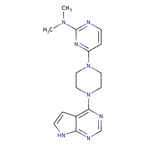 N,N-dimethyl-4-(4-{7H-pyrrolo[2,3-d]pyrimidin-4-yl}piperazin-1-yl)pyrimidin-2-amine
