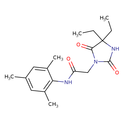 2-(4,4-diethyl-2,5-dioxoimidazolidin-1-yl)-N-(2,4,6-trimethylphenyl)acetamide