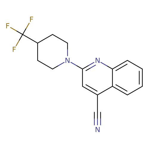 2-[4-(trifluoromethyl)piperidin-1-yl]quinoline-4-carbonitrile