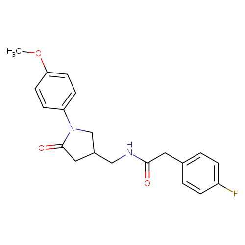 2-(4-fluorophenyl)-N-{[1-(4-methoxyphenyl)-5-oxopyrrolidin-3-yl]methyl}acetamide