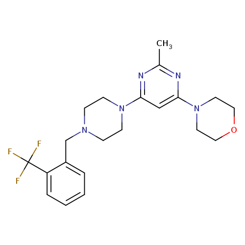 4-[2-methyl-6-(4-{[2-(trifluoromethyl)phenyl]methyl}piperazin-1-yl)pyrimidin-4-yl]morpholine