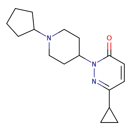 2-(1-cyclopentylpiperidin-4-yl)-6-cyclopropyl-2,3-dihydropyridazin-3-one