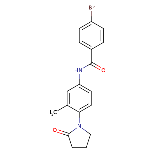 4-bromo-N-[3-methyl-4-(2-oxopyrrolidin-1-yl)phenyl]benzamide