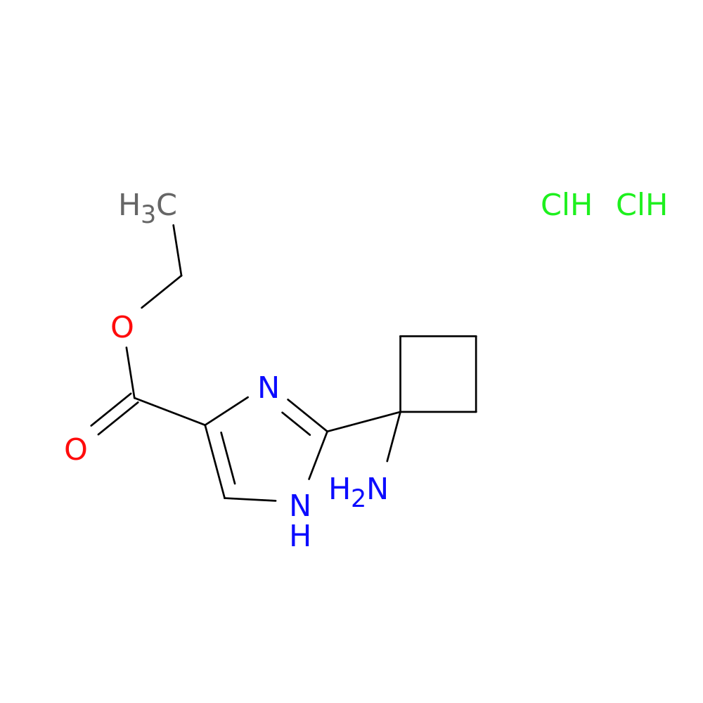 ethyl 2-(1-aminocyclobutyl)-1H-imidazole-4-carboxylate dihydrochloride