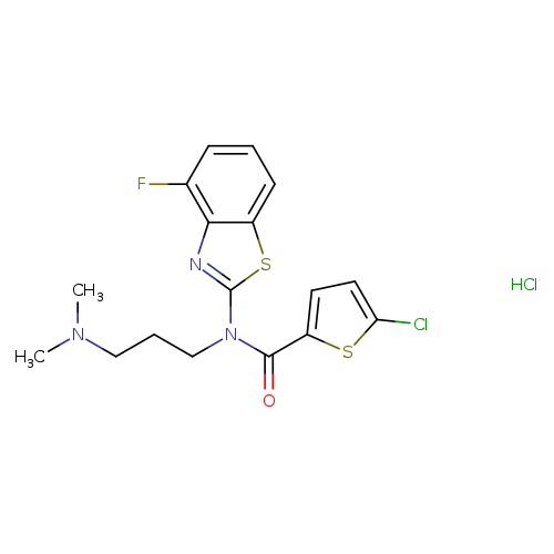 5-chloro-N-[3-(dimethylamino)propyl]-N-(4-fluoro-1,3-benzothiazol-2-yl)thiophene-2-carboxamide hydrochloride