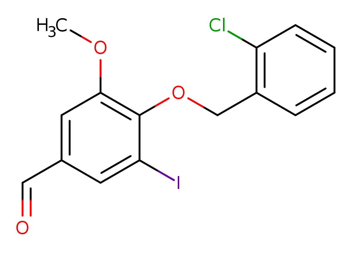 4-[(2-chlorophenyl)methoxy]-3-iodo-5-methoxybenzaldehyde