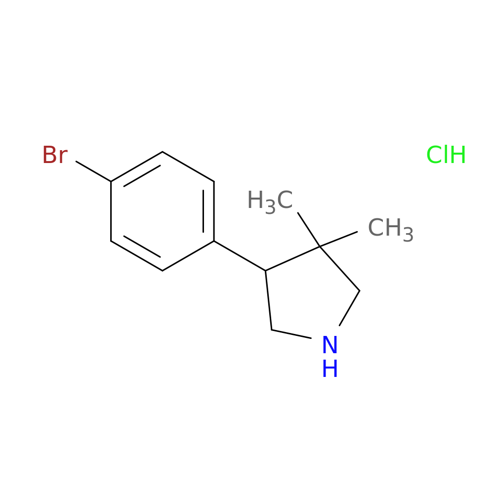 4-(4-bromophenyl)-3,3-dimethylpyrrolidine hydrochloride