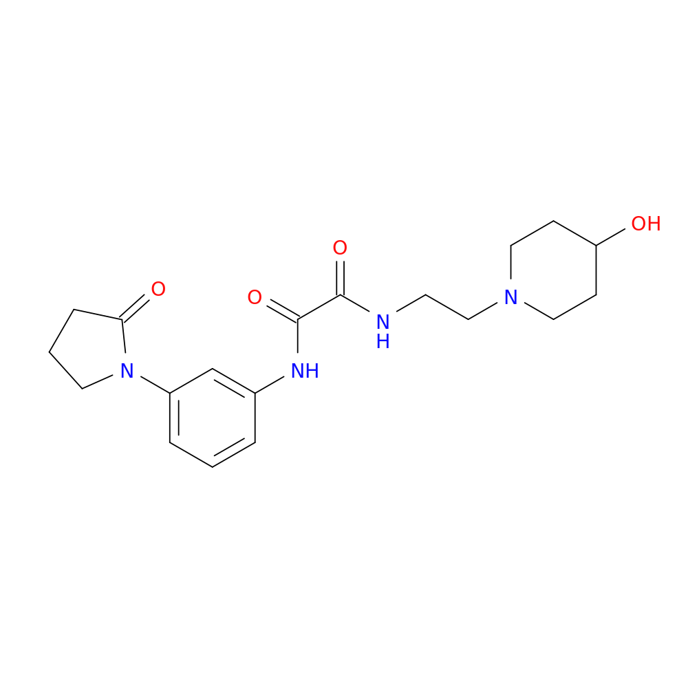 N'-[2-(4-hydroxypiperidin-1-yl)ethyl]-N-[3-(2-oxopyrrolidin-1-yl)phenyl]ethanediamide