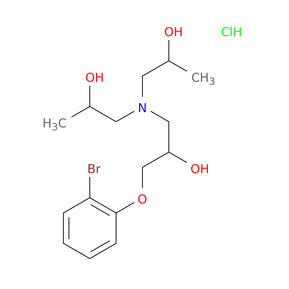 1-[bis(2-hydroxypropyl)amino]-3-(2-bromophenoxy)propan-2-ol hydrochloride