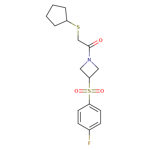 2-(cyclopentylsulfanyl)-1-[3-(4-fluorobenzenesulfonyl)azetidin-1-yl]ethan-1-one