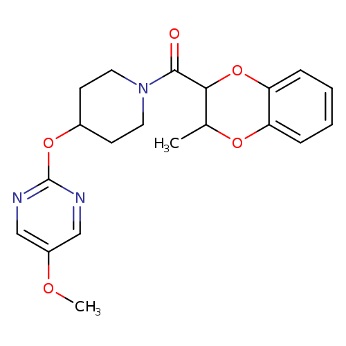 5-methoxy-2-{[1-(3-methyl-2,3-dihydro-1,4-benzodioxine-2-carbonyl)piperidin-4-yl]oxy}pyrimidine