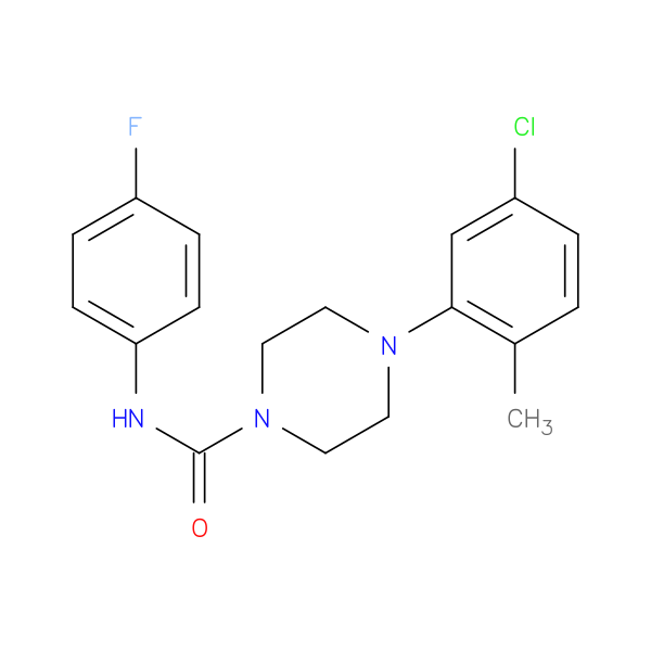 4-(5-chloro-2-methylphenyl)-N-(4-fluorophenyl)piperazine-1-carboxamide