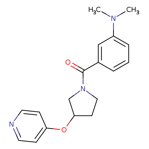 N,N-dimethyl-3-[3-(pyridin-4-yloxy)pyrrolidine-1-carbonyl]aniline