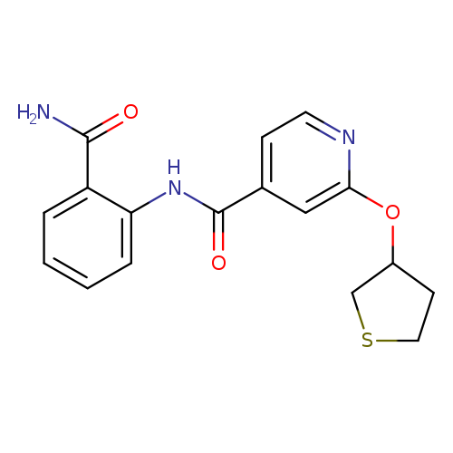 N-(2-carbamoylphenyl)-2-(thiolan-3-yloxy)pyridine-4-carboxamide