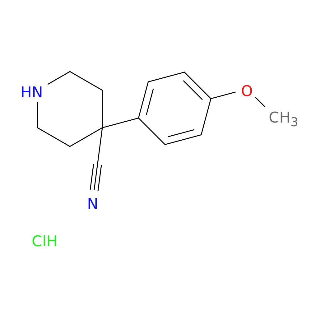 4-(4-methoxyphenyl)piperidine-4-carbonitrile hydrochloride
