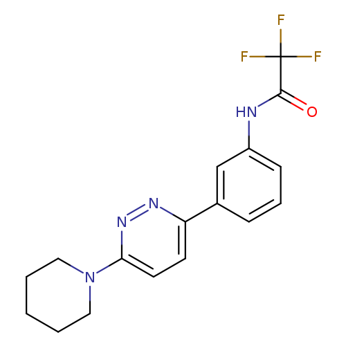 2,2,2-trifluoro-N-{3-[6-(piperidin-1-yl)pyridazin-3-yl]phenyl}acetamide