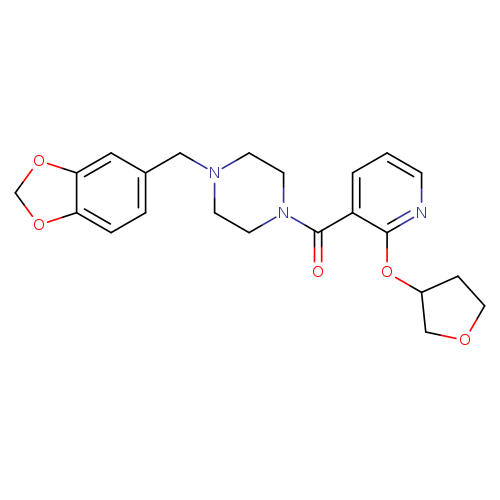 1-[(2H-1,3-benzodioxol-5-yl)methyl]-4-[2-(oxolan-3-yloxy)pyridine-3-carbonyl]piperazine