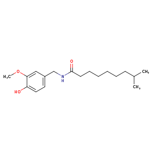 Nonanamide, N-​[(4-​hydroxy-​3-​methoxyphenyl)​methyl]​-​8-​methyl-