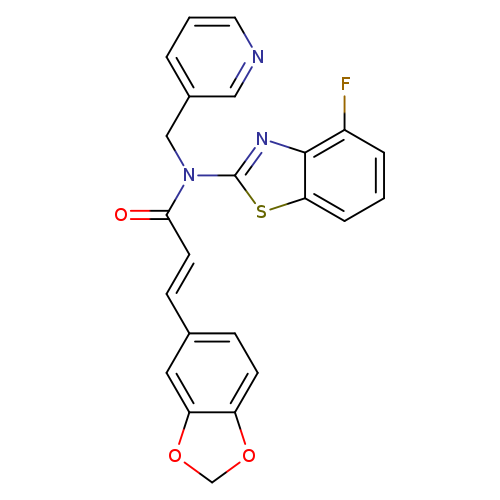 (2E)-3-(2H-1,3-benzodioxol-5-yl)-N-(4-fluoro-1,3-benzothiazol-2-yl)-N-[(pyridin-3-yl)methyl]prop-2-enamide