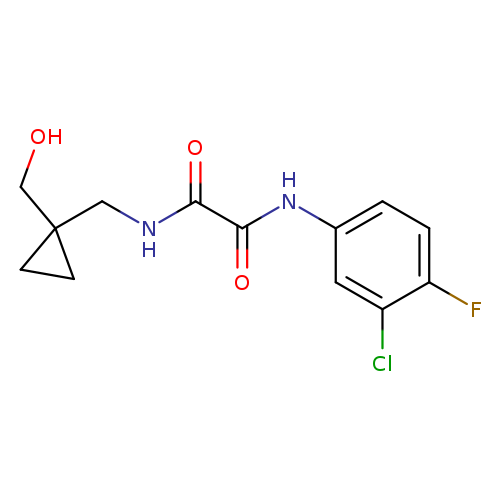 N'-(3-chloro-4-fluorophenyl)-N-{[1-(hydroxymethyl)cyclopropyl]methyl}ethanediamide