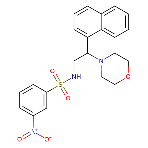 N-[2-(morpholin-4-yl)-2-(naphthalen-1-yl)ethyl]-3-nitrobenzene-1-sulfonamide