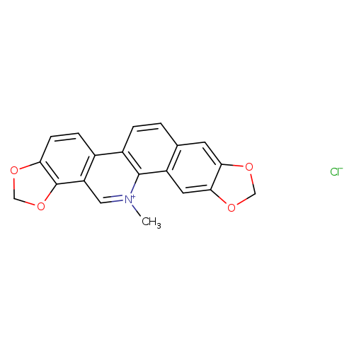 [1,3]Benzodioxolo[5,6-c]-1,3-dioxolo[4,5-i]phenanthridinium,13-methyl-, chloride (1:1)