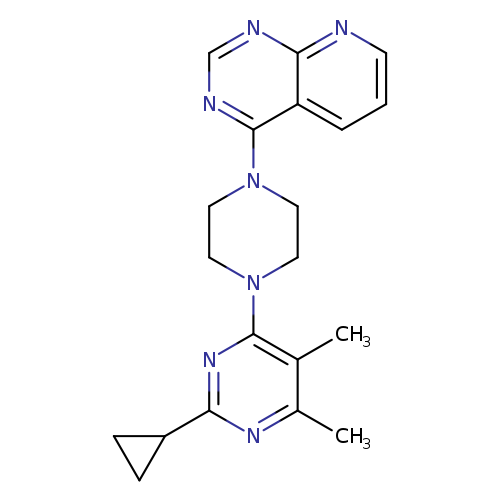 2-cyclopropyl-4,5-dimethyl-6-(4-{pyrido[2,3-d]pyrimidin-4-yl}piperazin-1-yl)pyrimidine