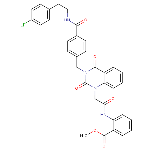 methyl 2-(2-{3-[(4-{[2-(4-chlorophenyl)ethyl]carbamoyl}phenyl)methyl]-2,4-dioxo-1,2,3,4-tetrahydroquinazolin-1-yl}acetamido)benzoate