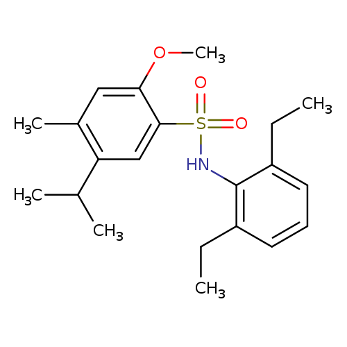 N-(2,6-diethylphenyl)-2-methoxy-4-methyl-5-(propan-2-yl)benzene-1-sulfonamide
