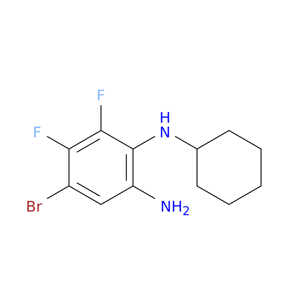 5-Bromo-2-(N-cyclohexylamino)-3,4-difluoroaniline