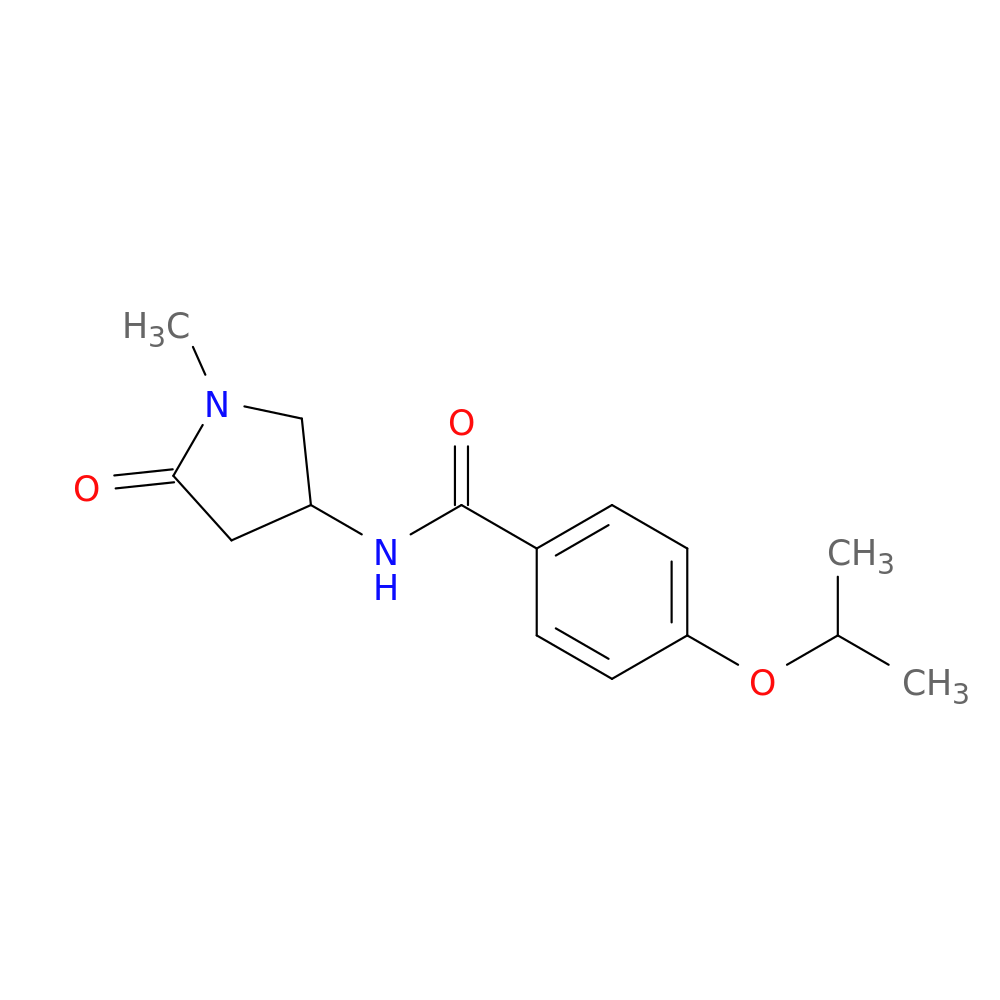 N-(1-methyl-5-oxopyrrolidin-3-yl)-4-(propan-2-yloxy)benzamide