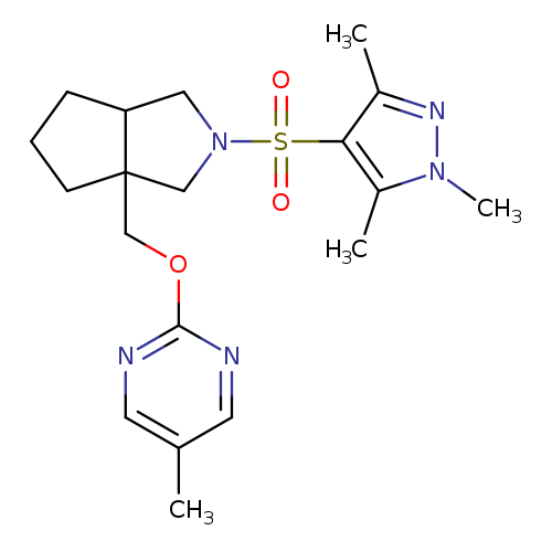 5-methyl-2-({2-[(1,3,5-trimethyl-1H-pyrazol-4-yl)sulfonyl]-octahydrocyclopenta[c]pyrrol-3a-yl}methoxy)pyrimidine