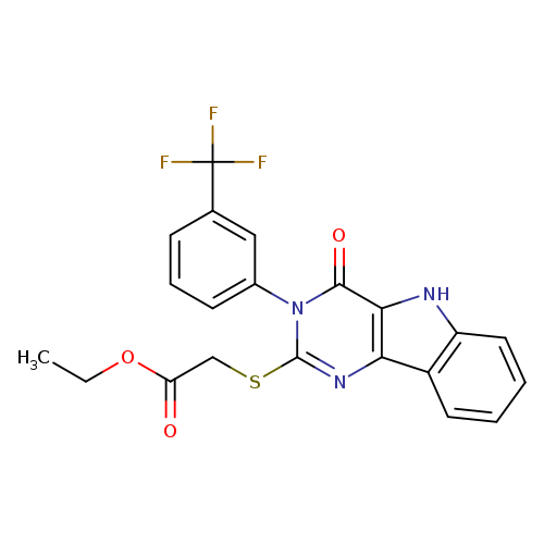 ethyl 2-({4-oxo-3-[3-(trifluoromethyl)phenyl]-3H,4H,5H-pyrimido[5,4-b]indol-2-yl}sulfanyl)acetate