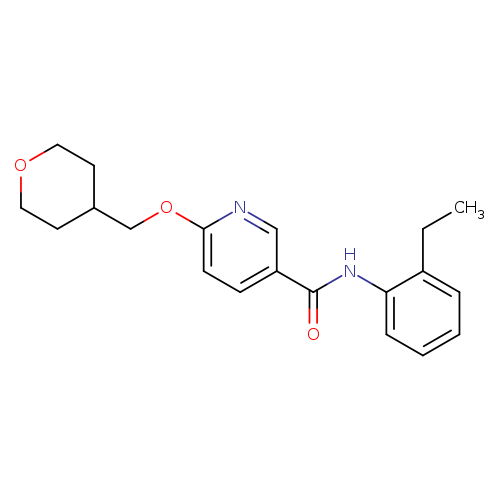 N-(2-ethylphenyl)-6-[(oxan-4-yl)methoxy]pyridine-3-carboxamide