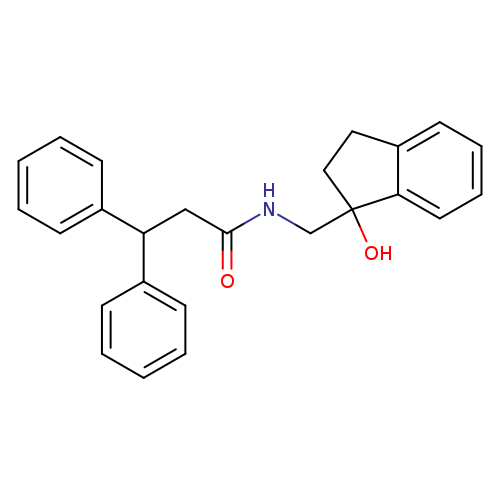 N-[(1-hydroxy-2,3-dihydro-1H-inden-1-yl)methyl]-3,3-diphenylpropanamide