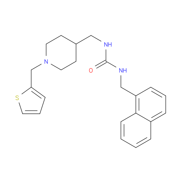 1-[(naphthalen-1-yl)methyl]-3-({1-[(thiophen-2-yl)methyl]piperidin-4-yl}methyl)urea