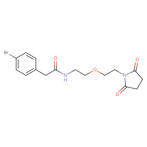 2-(4-bromophenyl)-N-{2-[2-(2,5-dioxopyrrolidin-1-yl)ethoxy]ethyl}acetamide